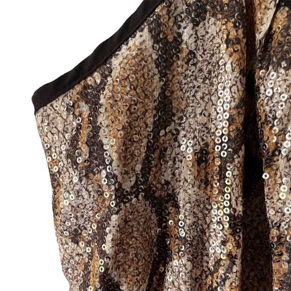 NWT Andree by Unit Skin Pattern Sequin Mini Dress Size L - Picture 4 of 5